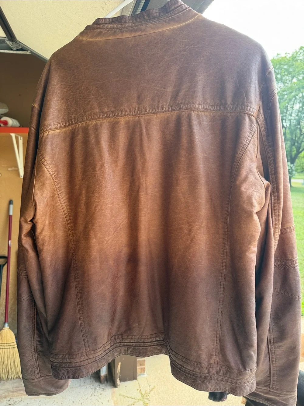 BKE leather bomber